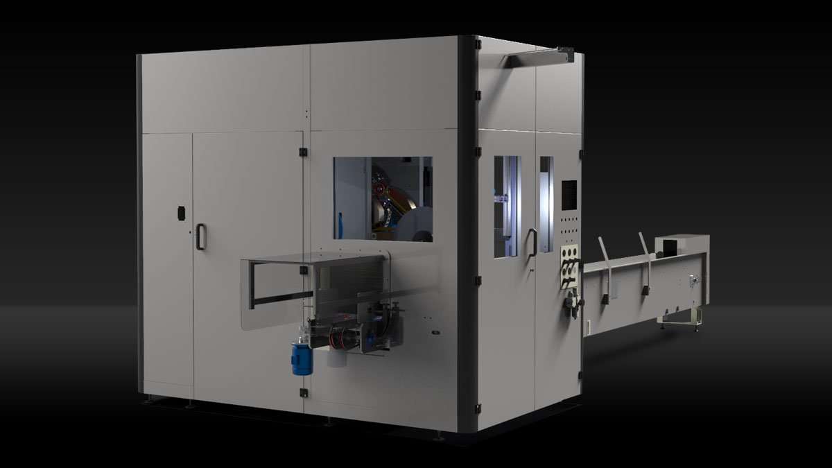 3D rendering of Ladon Log Saw by Maflex.