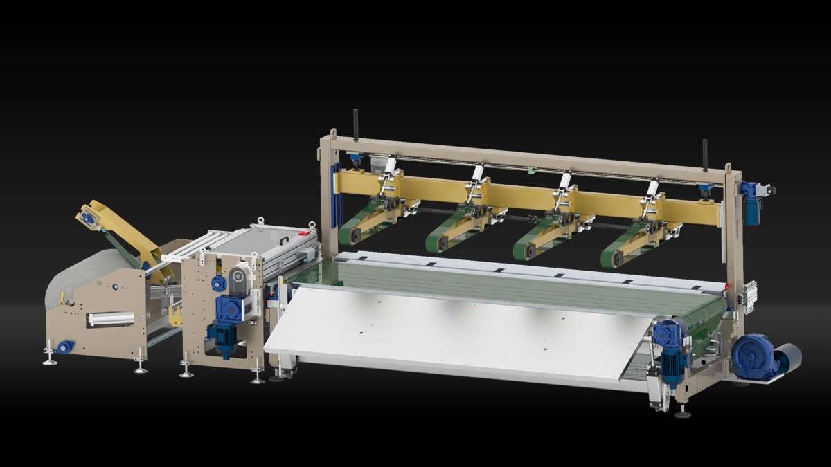 Medea di Maflex fascettatrice modulare per log singoli in linee di tissue converting