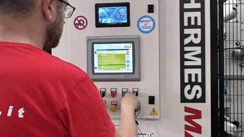 HERMES Rewinder panel control.