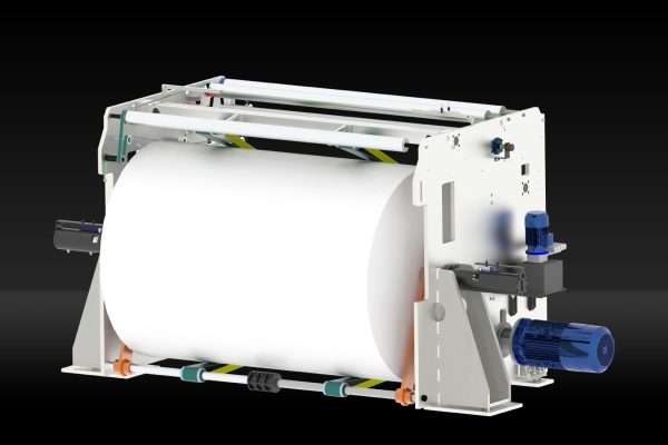 Serie UF di Maflex svolgitori a carico frontale per bobine di carta tissue fino a 1800 mm